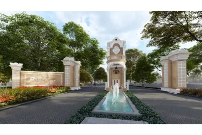  Rendering of the entrance gate to Anand Residency park, a township by High Fly Real Estate in Jaipur, Rajasthan