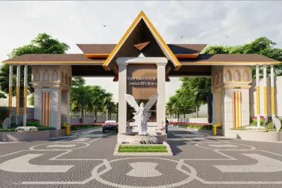 Visual representation of the Great Jagatpura gate entrance, part of a High Fly Real Estate project in Jaipur, Rajasthan
